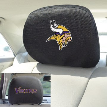 Wholesale-Minnesota Vikings Headrest Cover NFL Universal Fit - 10" x 13" SKU: 12505