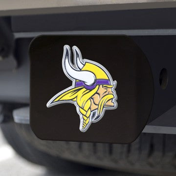 Wholesale-Minnesota Vikings Hitch Cover NFL Color Emblem on Black Hitch - 3.4" x 4" SKU: 22583
