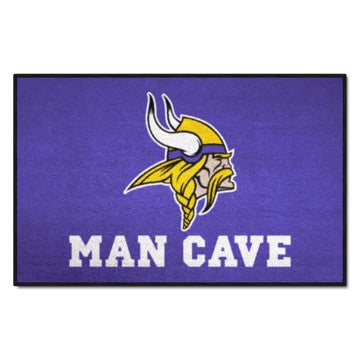 Wholesale-Minnesota Vikings Man Cave Starter NFL Accent Rug - 19" x 30" SKU: 14329