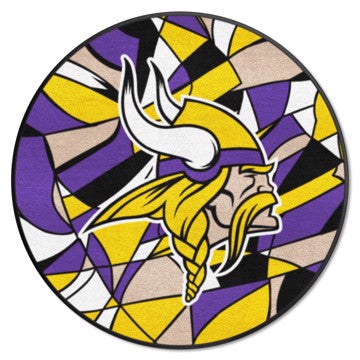 Wholesale-Minnesota Vikings NFL x FIT Roundel Mat NFL Accent Rug - Round - 27" diameter SKU: 23318