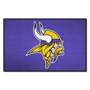 Wholesale-Minnesota Vikings Starter Mat NFL Accent Rug - 19" x 30" SKU: 28775
