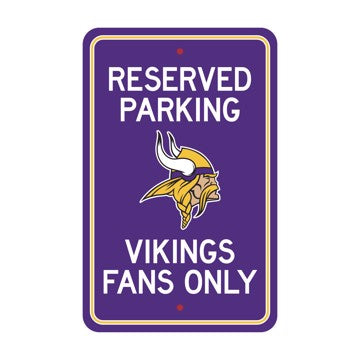 Wholesale-Minnesota Vikings Team Color Reserved Parking Sign Décor 18in. X 11.5in. Lightweight NFL Lightweight Décor - 18" X 11.5" SKU: 32169