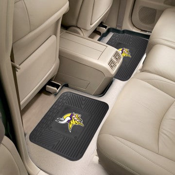 Wholesale-Minnesota Vikings Utility Mat Set NFL Back Seat Car Floor Mats - 2 Piece Set - 14" x 17" SKU: 12319