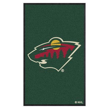Wholesale-Minnesota Wild 3X5 High-Traffic Mat with Rubber Backing NHL Commercial Mat - Portrait Orientation - Indoor - 33.5" x 57" SKU: 12858