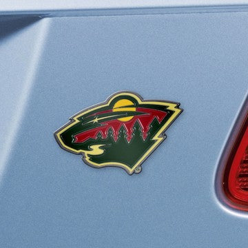 Wholesale-Minnesota Wild Emblem NHL Exterior Auto Accessory - Color Emblem - 2" x 3.2" SKU: 22230