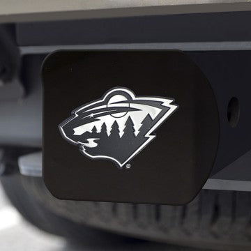 Wholesale-Minnesota Wild Hitch Cover NHL Chrome Emblem on Black Hitch - 3.4" x 4" SKU: 21007
