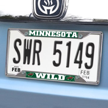 Wholesale-Minnesota Wild License Plate Frame NHL Exterior Auto Accessory - 6.25" x 12.25" SKU: 17178