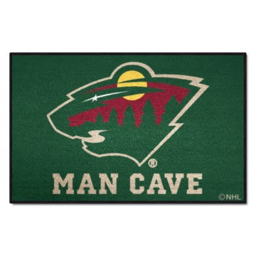 Wholesale-Minnesota Wild Man Cave Starter NHL Accent Rug - 19" x 30" SKU: 14442