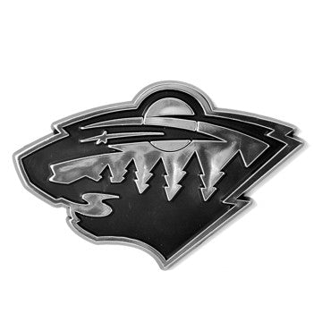 Wholesale-Minnesota Wild Molded Chrome Emblem NHL Plastic Auto Accessory SKU: 60303