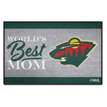 Wholesale-Minnesota Wild Starter Mat - World's Best Mom NHL Accent Rug - 19" x 30" SKU: 34151