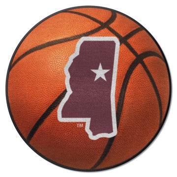 Wholesale-Mississippi State Bulldogs Basketball Mat 27" diameter SKU: 35765