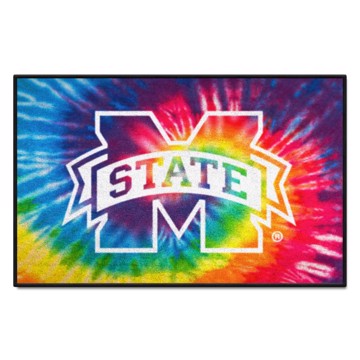 Wholesale-Mississippi State Bulldogs Starter Mat - Tie Dye 19"x30" SKU: 34036