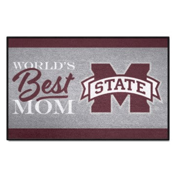 Wholesale-Mississippi State Bulldogs Starter Mat - World's Best Mom 19"x30" SKU: 34557