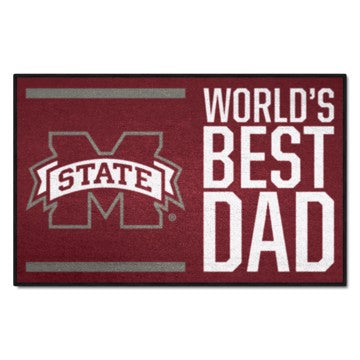 Wholesale-Mississippi State Bulldogs World's Best Dad Starter Mat 19"x30" SKU: 18224