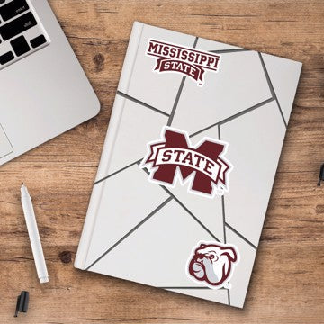 Wholesale-Mississippi State Decal 3-pk Mississippi State University Decal 3-pk 5” x 6.25” - 3 Various Logos / Wordmark SKU: 61041