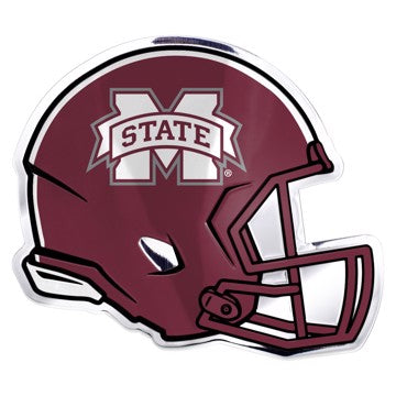Wholesale-Mississippi State Embossed Helmet Emblem Mississippi State University Embossed Helmet Emblem 3.25” x 3.25 - "M State" Logo SKU: 60769
