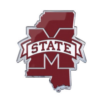 Wholesale-Mississippi State Embossed State Emblem Mississippi State University Embossed State Emblem 3.25” x 3.25 - "M State" Logo / State of Mississippi SKU: 60876