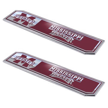 Wholesale-Mississippi State Embossed Truck Emblem 2-pk Mississippi State University Embossed Truck Emblem 2-pk 1.75” x 8.25” - Primary Logo & Wordmark SKU: 60839