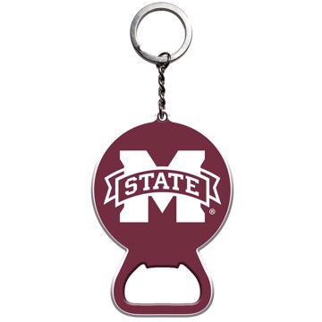 Wholesale-Mississippi State Keychain Bottle Opener NCAA - 3” x 3” SKU: 63385