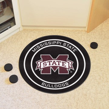 Wholesale-Mississippi State Puck Mat Mississippi State Hockey Puck Rug - 27in. Diameter SKU: 33192