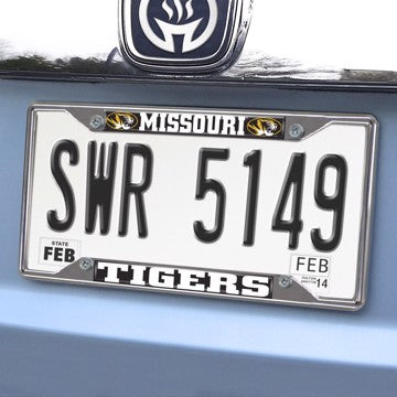 Wholesale-Missouri License Plate Frame University of Missouri License Plate Frame 6.25"x12.25" - "Oval Tiger" Logo & Wordmark SKU: 14916