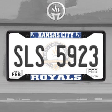 Wholesale-MLB - Kansas City Royals License Plate Frame - Black Kansas City Royals - MLB - Black Metal License Plate Frame SKU: 31307
