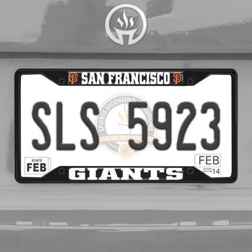 Wholesale-MLB - San Francisco Giants License Plate Frame - Black San Francisco Giants - MLB - Black Metal License Plate Frame SKU: 31319