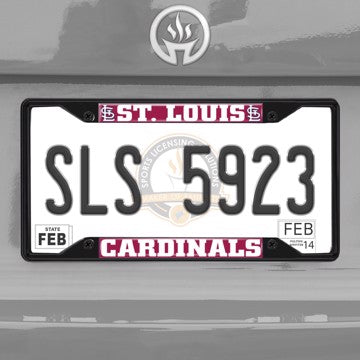 Wholesale-MLB - St. Louis Cardinals License Plate Frame - Black St. Louis Cardinals - MLB - Black Metal License Plate Frame SKU: 31321