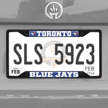 Wholesale-MLB - Toronto Blue Jays License Plate Frame - Black Toronto Blue Jays - MLB - Black Metal License Plate Frame SKU: 31324