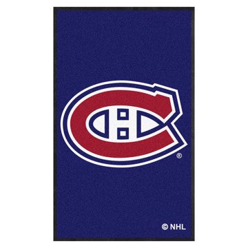 Wholesale-Montreal Canadiens 3X5 High-Traffic Mat with Rubber Backing NHL Commercial Mat - Portrait Orientation - Indoor - 33.5" x 57" SKU: 12860