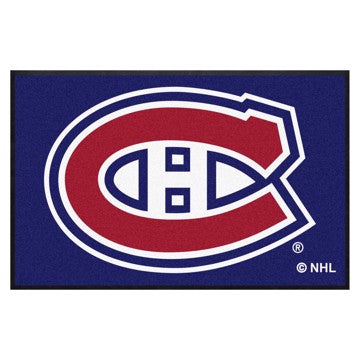 Wholesale-Montreal Canadiens 4X6 High-Traffic Mat with Rubber Backing NHL Commercial Mat - Landscape Orientation - Indoor - 43" x 67" SKU: 12861