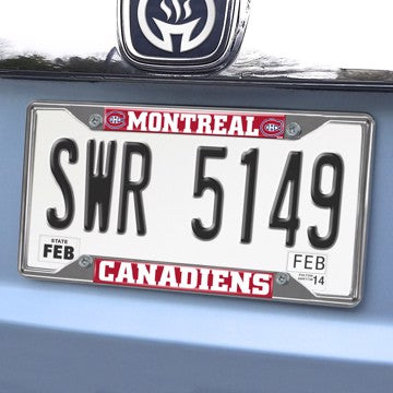 Wholesale-Montreal Canadiens License Plate Frame NHL Exterior Auto Accessory - 6.25" x 12.25" SKU: 17031