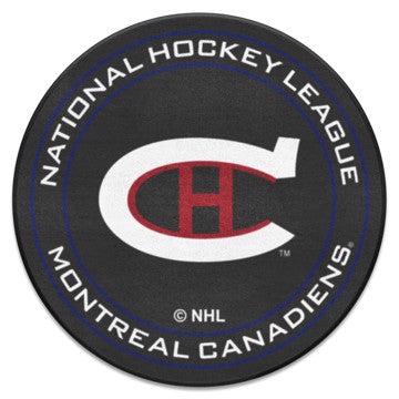 Wholesale-Montreal Canadiens Puck Mat - Retro Collection NHL Accent Rug - Round - 27" diameter SKU: 35533