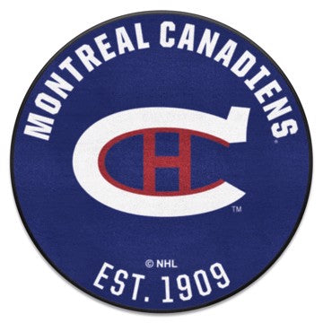 Wholesale-Montreal Canadiens Roundel Mat - Retro Collection NHL Accent Rug - Round - 27" diameter SKU: 35532