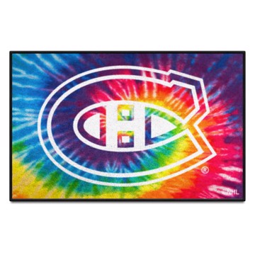 Wholesale-Montreal Canadiens Starter Mat - Tie Dye NHL Accent Rug - 19" x 30" SKU: 34490