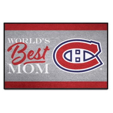 Wholesale-Montreal Canadiens Starter Mat - World's Best Mom NHL Accent Rug - 19" x 30" SKU: 34152