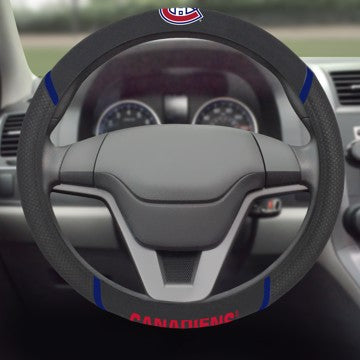 Wholesale-Montreal Canadiens Steering Wheel Cover NHL Universal Fit - 15" x 15" SKU: 17029