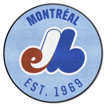 Wholesale-Montreal Expos Roundel Mat - Retro Collection MLB Accent Rug - Round - 27" diameter SKU: 2208