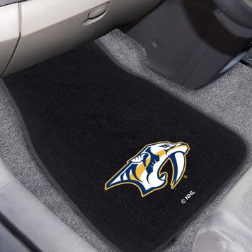 Wholesale-Nashville Predators 2-pc Embroidered Car Mat Set NHL Auto Floor Mat - 2 piece Set - 17" x 25.5" SKU: 23099