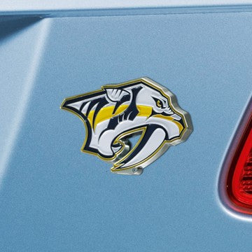 Wholesale-Nashville Predators Emblem NHL Exterior Auto Accessory - Color Emblem - 2" x 3.2" SKU: 23101