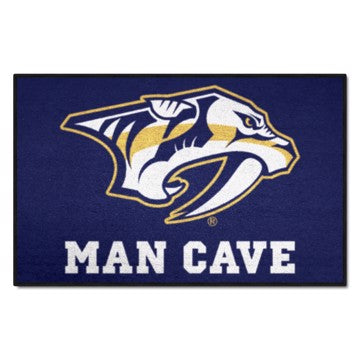 Wholesale-Nashville Predators Man Cave Starter NHL Accent Rug - 19" x 30" SKU: 14450