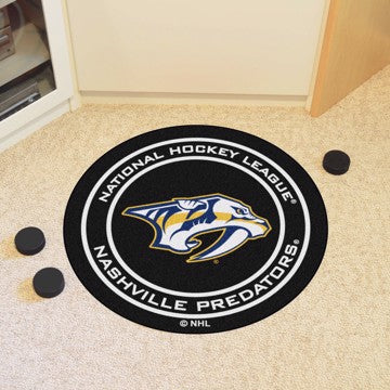 Wholesale-Nashville Predators Puck Mat NHL Accent Rug - Round - 27" diameter SKU: 10583