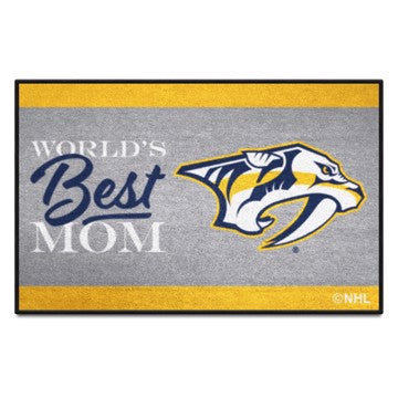 Wholesale-Nashville Predators Starter Mat - World's Best Mom NHL Accent Rug - 19" x 30" SKU: 34153