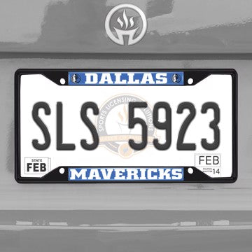 Wholesale-NBA - Dallas Mavericks License Plate Frame - Black Dallas Mavericks - NBA - Black Metal License Plate Frame SKU: 31329