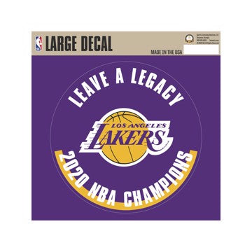 Wholesale-NBA - Los Angeles Lakers 2020 NBA Champions Large Decal Los Angeles Lakers Large Decal 8” x 8” - NBA 2020 Champions SKU: 29232