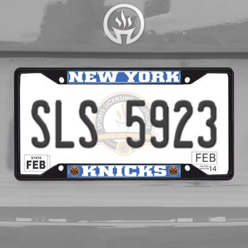 Wholesale-NBA - New York Knicks License Plate Frame - Black New York Knicks - NBA - Black Metal License Plate Frame SKU: 31335