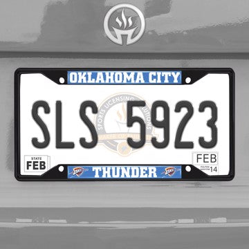 Wholesale-NBA - Oklahoma City Thunder License Plate Frame - Black Oklahoma City Thunder - NBA - Black Metal License Plate Frame SKU: 31336
