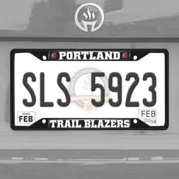 Wholesale-NBA - Portland Trail Blazers License Plate Frame - Black Portland Trail Blazers - NBA - Black Metal License Plate Frame SKU: 31339