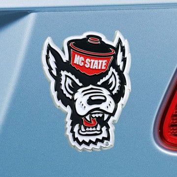 Wholesale-NC State Emblem North Carolina State University Color Emblem 3"x3.2" - "Wolf Head" Logo SKU: 25586