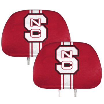 Wholesale-NC State Printed Headrest Cover North Carolina State University Printed Headrest Cover 14” x 10” - "NCS" Logo SKU: 62062